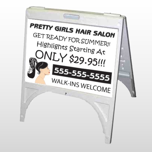 Pretty Girl Hair 290 A Frame Sign