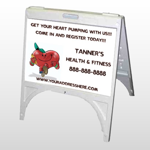 Running Heart 401 A Frame Sign