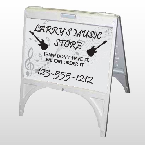 Silhouette Guitar 371 A Frame Sign
