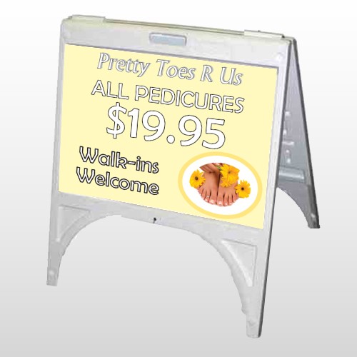 Yellow Pedicure 294 A Frame Sign