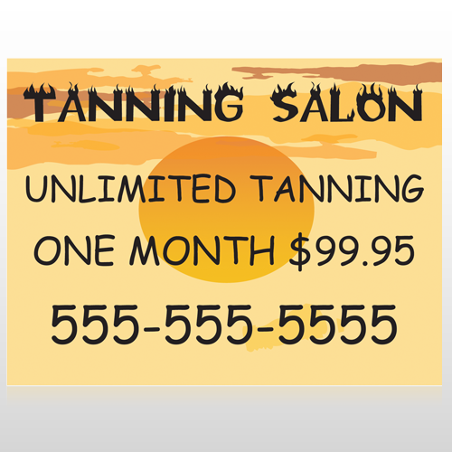 Tanning Sun 296 Custom Sign