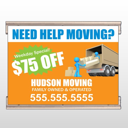 Blue Moving 294 Track Banner