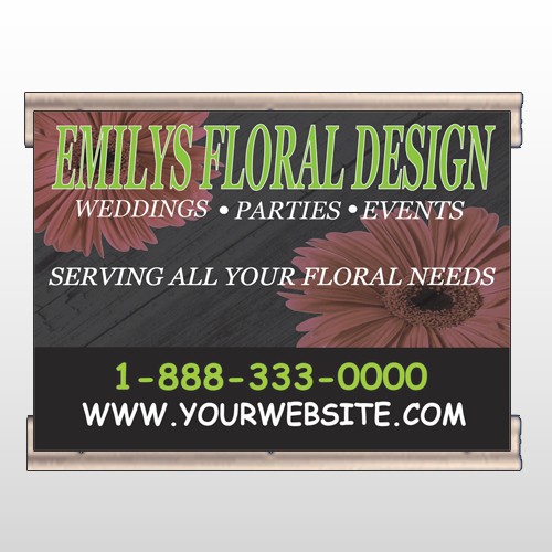 Black And Floral 496 Track Banner