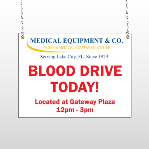 Blood Drive 330 Window Sign