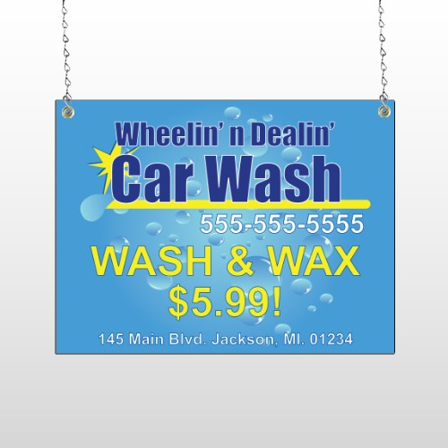 Blue Bubbles 290 Window Sign