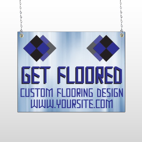 Blue Checker 249 Window Sign