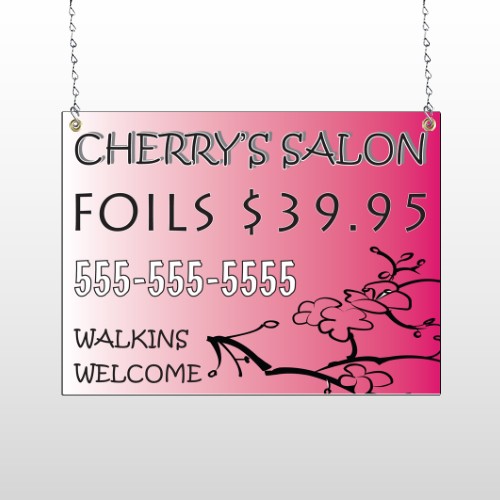 Cherry Salon 288 Window Sign