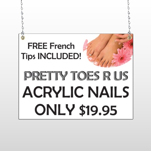 Floral Pedicure 293 Window Sign