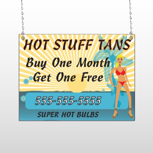 Hot Beach Tan 299 Window Sign