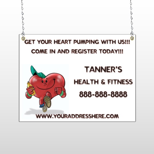 Running Heart 401 Window Sign