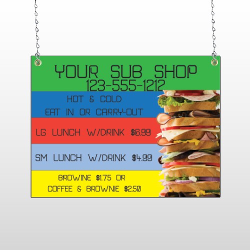 Sandwich 375 Window Sign