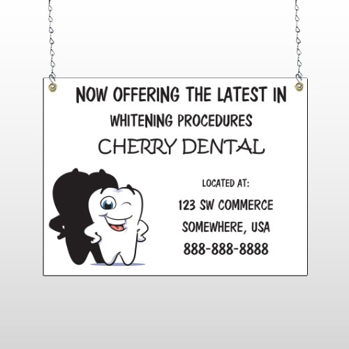 Winking Tooth 501 Window Sign