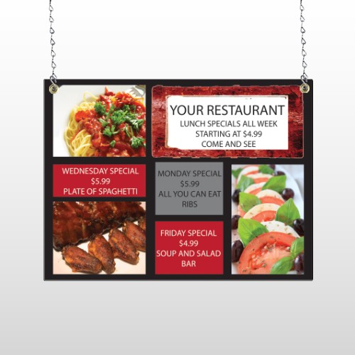 Restaurant Specials 370 Window Sign