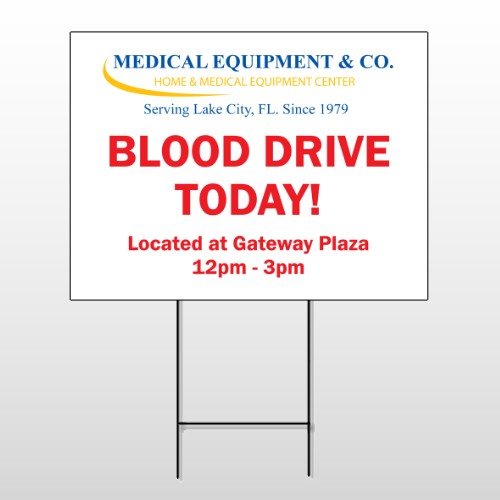 Blood Drive 330 Wire Frame Sign