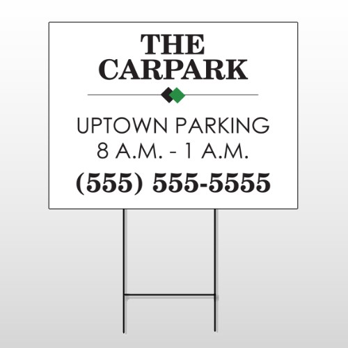 Car Park 122 Wire Frame Sign