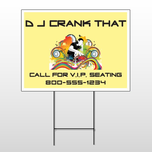 DJ Crank Night 369 Wire Frame Sign
