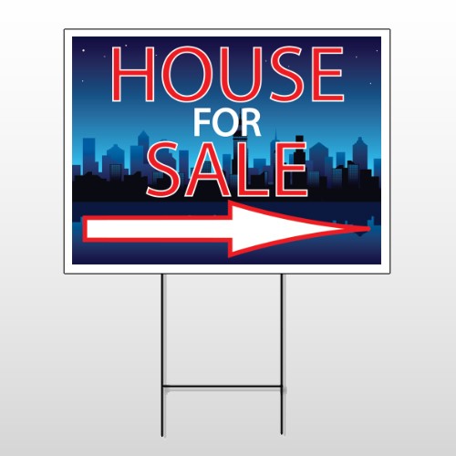 House Sale Night City 713 Wire Frame Sign
