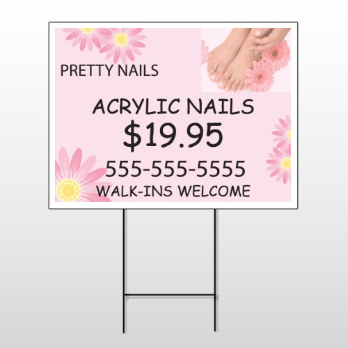 Nail Salon 291 Wire Frame Sign