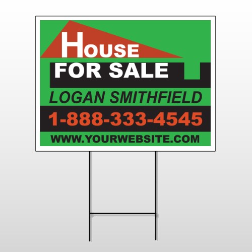 Red Roof House 855 Wire Frame Sign