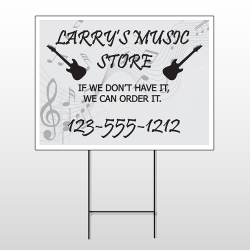 Silhouette Guitar 371 Wire Frame Sign