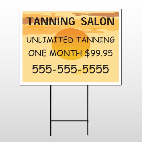 Tanning Sun 296 Wire Frame Sign