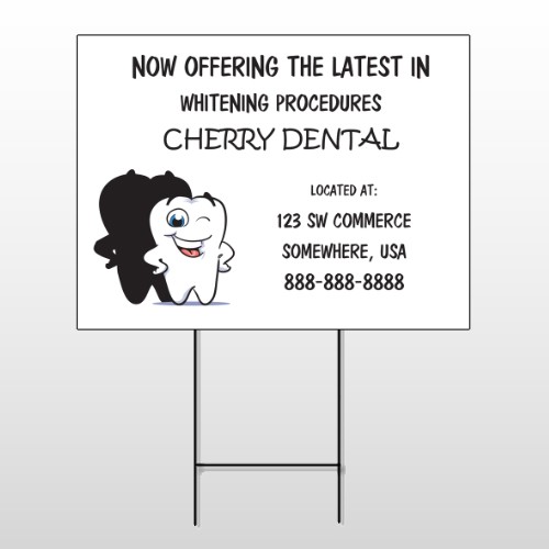 Winking Tooth 501 Wire Frame Sign