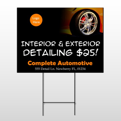 Detailing Services 115 Wire Frame Sign