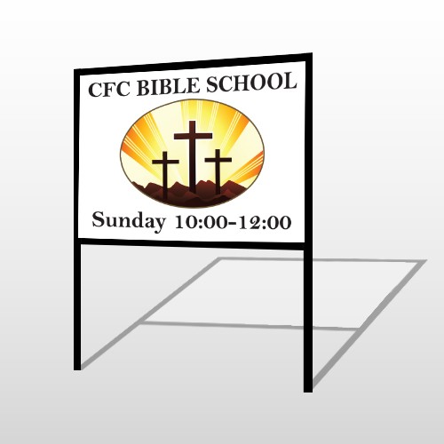 3 Crosses 149 H-Frame Sign