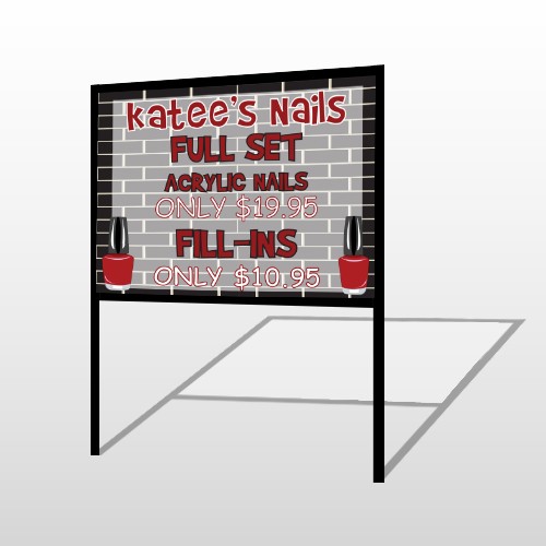 Acrylic Nails 292 H Frame Sign