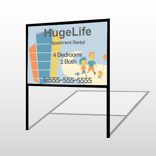 Apartment Building 29 H-Frame Sign