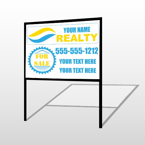 Blue Bottle Cap 658 H-Frame Sign