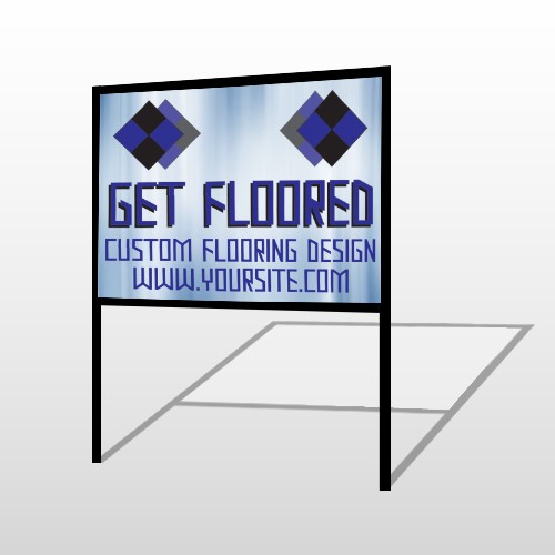 Blue Checker 249 H-Frame Sign