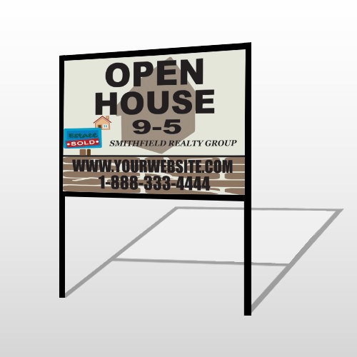 Brown House For Sale 860 H-Frame Sign