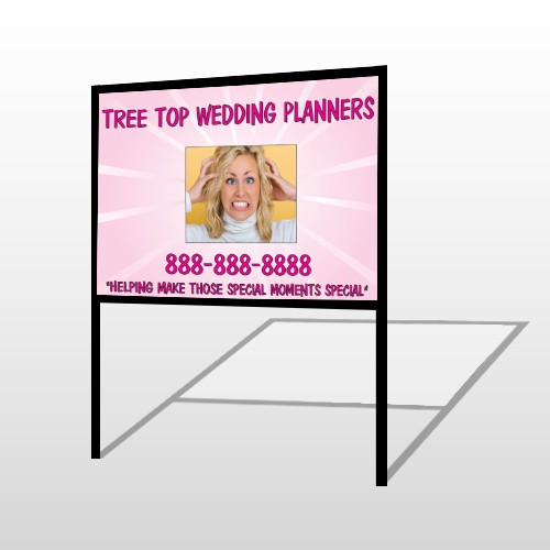 Crazy Wedding 411 H-Frame Sign