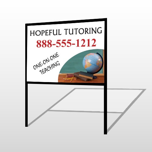 Globe Chalk 158 H-Frame Sign