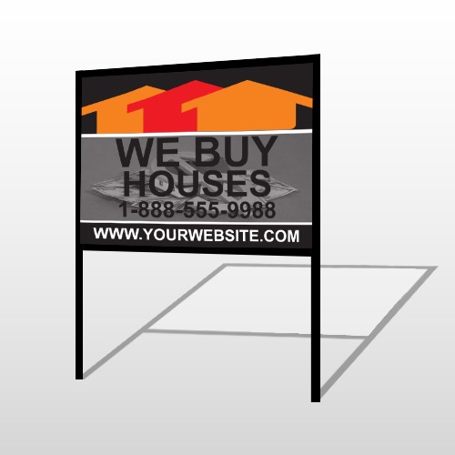 Money & Dollar Signs 853 H-Frame Sign