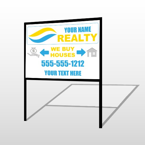 Money Bag And Home 659 H-Frame Sign