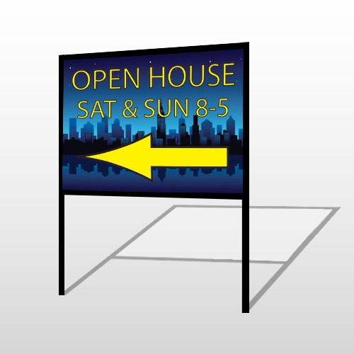 Open House Night City 706 H-Frame Sign