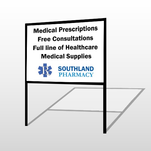 Pharmacy 335 H Frame Sign