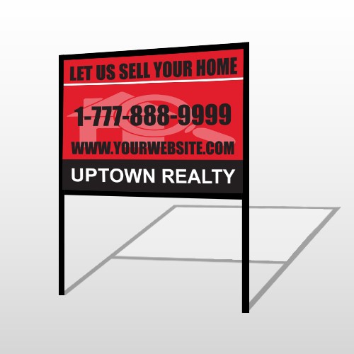 Red House Magnified 859 H-Frame Sign