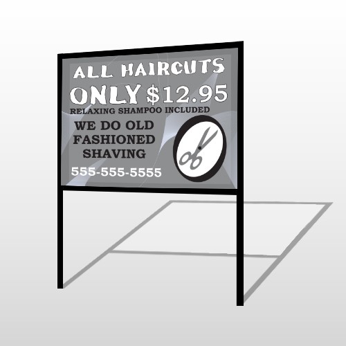 Scissor Cut 286 H Frame Sign