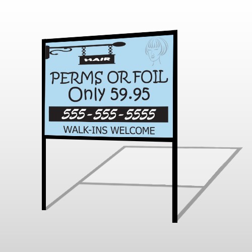 Woman Hair Sign 289 H Frame Sign