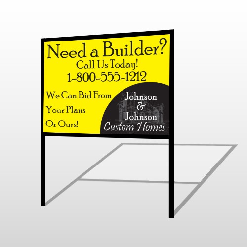 Yellow House Plan 216 H-Frame  Sign