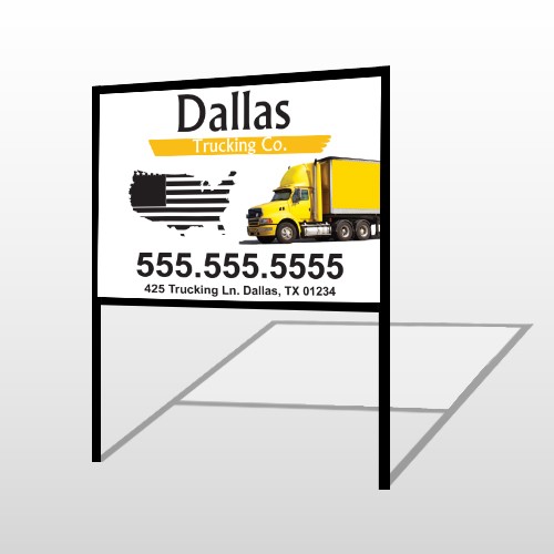 Yellow Truck 296 H Frame Sign