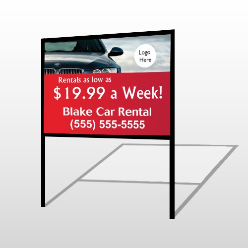 Car Rental 112 H Frame Sign