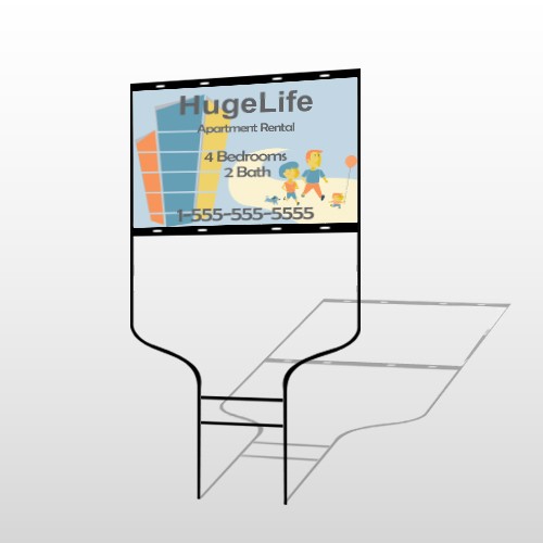 Apartment Building 29  Round Rod  Sign