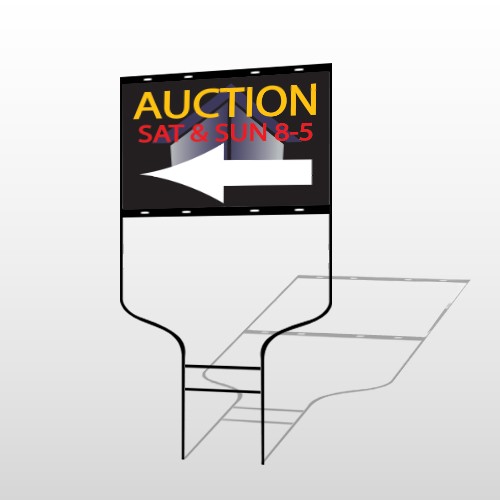 Auction Corner 650 Round Rod Sign