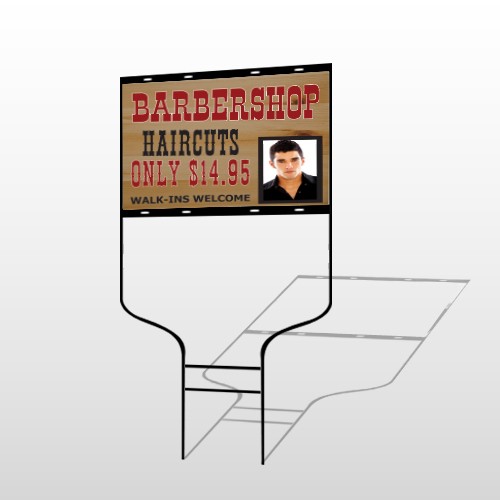 Barbershop Cuts 287 Round Rod Sign