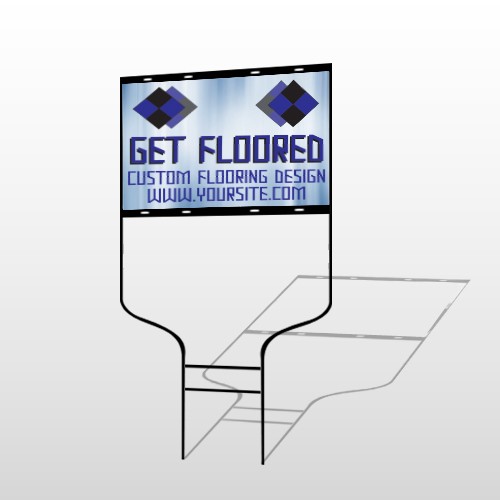 Blue Checker 249 Round Rod Sign