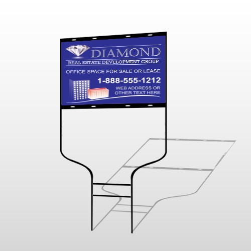 Blue Diamond 656 Round Rod Sign